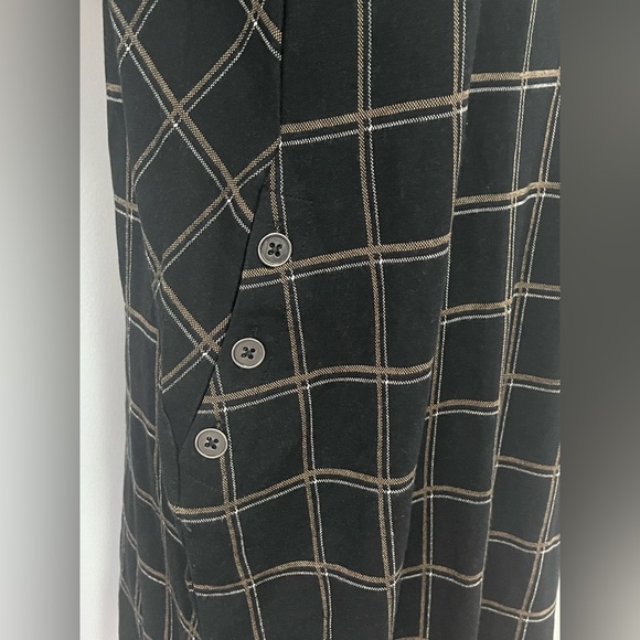 J. Jill‎ Dress Women’s Petite M Black Ponte Window Pane Short Sleeve Pockets NEW - Picture 5 of 11